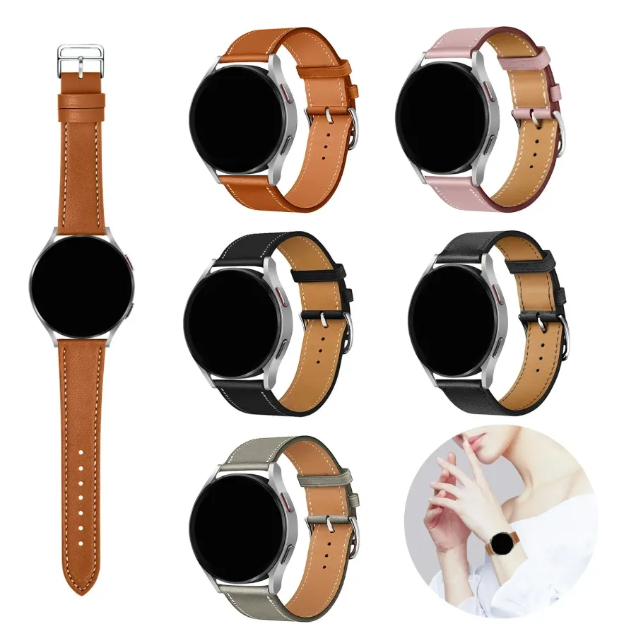 רצועת עור בצבע שחור - Watch4