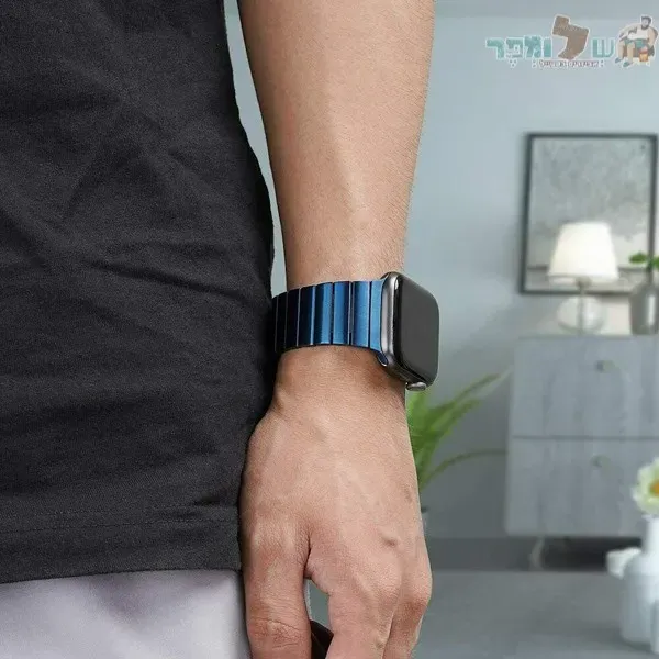 רצועת מתכת אל-חלד פרימיום יוקרתית בצבע כחול