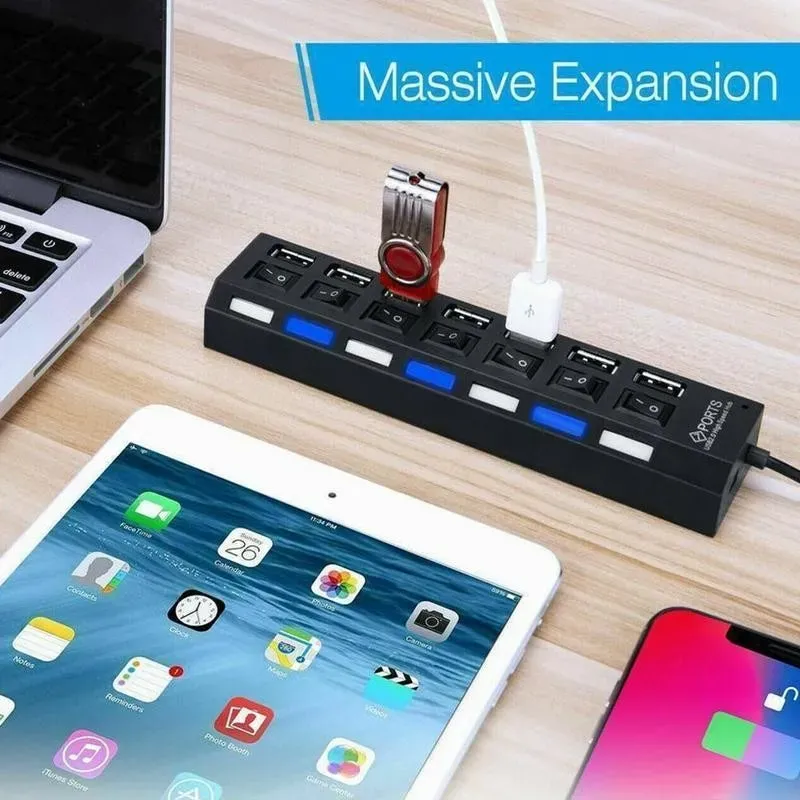 מפצל USB עם 7 יציאות