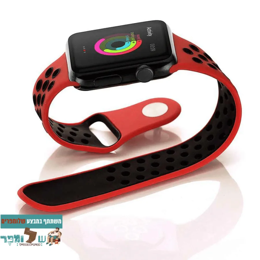 רצועת ספורט בצבע אדום שחור #10