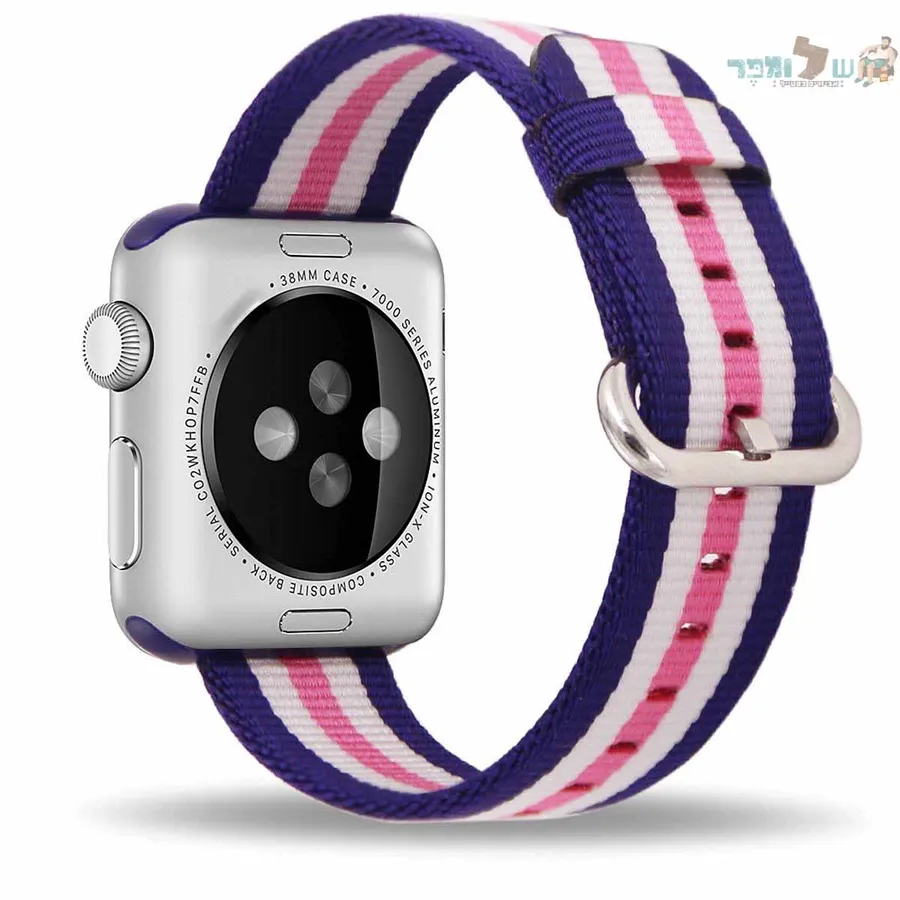 רצועת ניילון עם אבזם 14# pink stripes